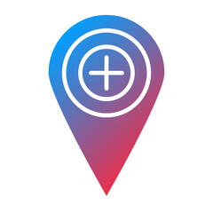 Vector Design Hospital Location Icon Style