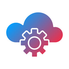 Vector Design Cloud Settings Icon Style