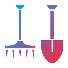 Vector Design Gardening Tools Icon Style