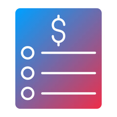 Fototapeta premium Vector Design Price List Icon Style