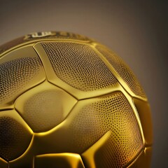 Golden soccer ball created with Generative AI