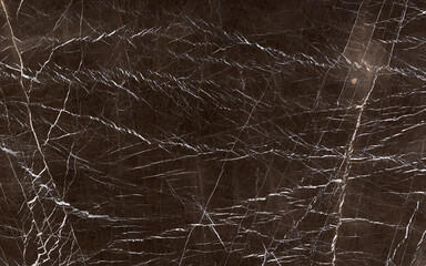 Fototapeta na wymiar Background of black marble with white and orange veins
