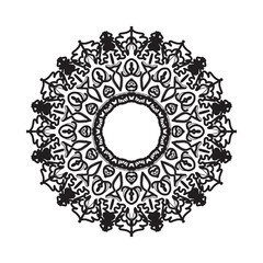 Hand drawn mandala. decoration in ethnic oriental  doodle ornament.