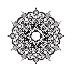 Hand drawn mandala. decoration in ethnic oriental  doodle ornament.