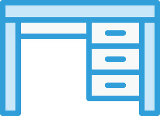 Desk Vector Icon Design Illustration