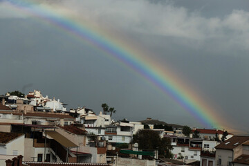 Rainbow over Andalusian Village