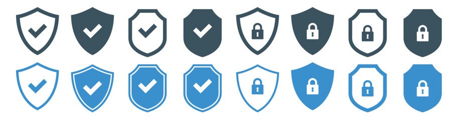Shield vector icon icon set vector trendy style illustration on white background.