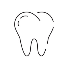 Dental or dentist vector line icon. Health care, medicine and medical Editable stroke. Hospital Tooth