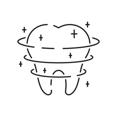 Dental or dentist vector line icon. Health care, medicine and medical Editable stroke. Hospital Tooth