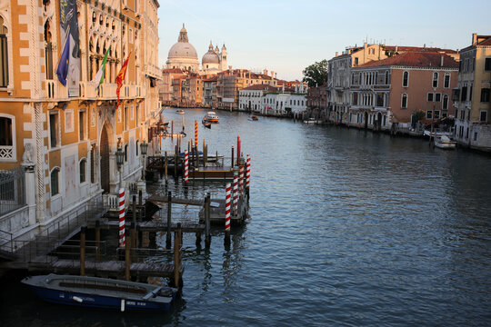 Grand Canal At The Ponte Dell' Accademia - Venice - Italy