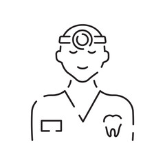 Fototapeta na wymiar Dental or dentist. Hospital and medical care thin line icon. Outline symbol collection. Editable vector stroke. Tooth