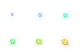6種類の光の素材　カラフル