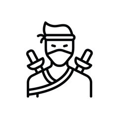 Black line icon for titans