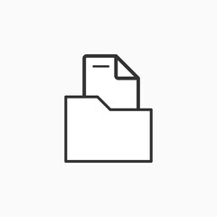 Sign Icon File Illustration for Graphic, User Interface design and Web design.Vector Icon Folder, Document Grey Icons Sticker Web