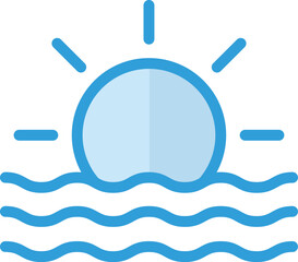 Sun Rise Vector Icon Design Illustration