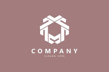 simple Lion shape monogram logo contain with J M Letter