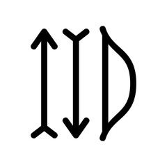 archery icon or logo isolated sign symbol vector illustration - high quality black style vector icons