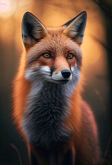 Fototapeta premium Fuchs wittert Beute, generative AI