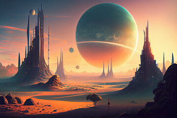 The concept of a city on an alien planet can evoke a sense of wonder