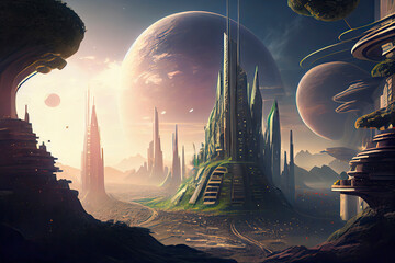 The concept of a city on an alien planet can evoke a sense of wonder