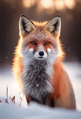 Fuchs im Winter Blick nach vorn, generative AI