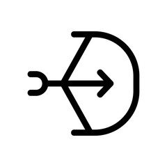 archery icon or logo isolated sign symbol vector illustration - high quality black style vector icons