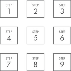STEP　数字のアイコン（ラベル）