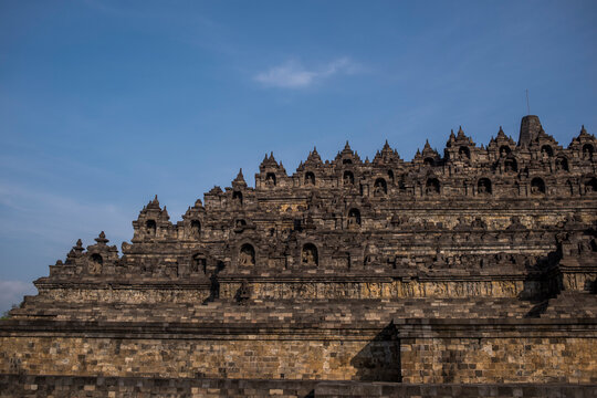 Borobudor temple in Java, Indonesia.