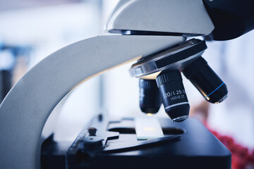 Microscope, science and closeup backgrounds for investigation, expert analytics or medical study....