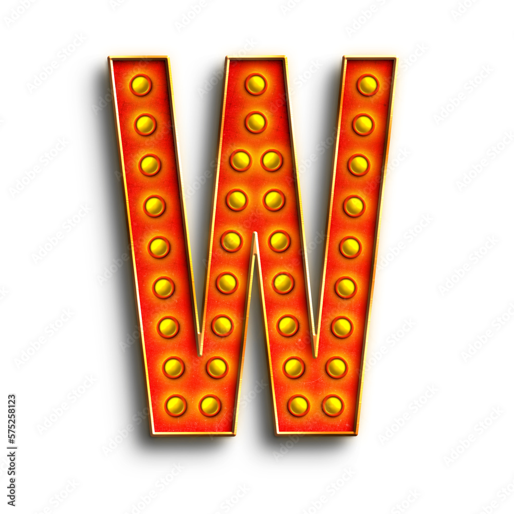 Fototapete broadway show lights alphabet uppercase letters. this is a part of a set which also includes numbers