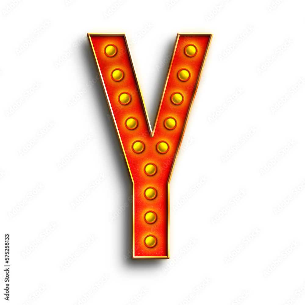 Fototapete broadway show lights alphabet uppercase letters. this is a part of a set which also includes numbers