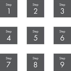STEP　数字のアイコン（ラベル）