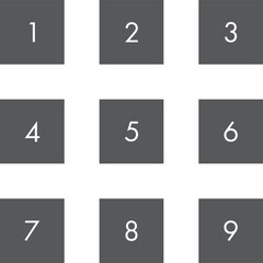 数字のアイコン（ラベル）
