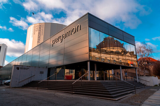 The modern building of Pergamon Museum Panorama in berlin, Germany