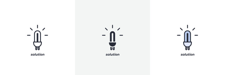 solution icon. Line, solid and filled outline colorful version, outline and filled vector sign. Idea Symbol, logo illustration. Vector graphics
