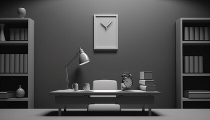 clean modern minimal business office desk generative ai