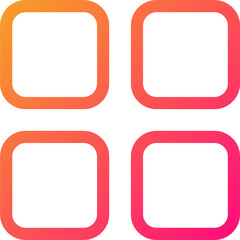 Main menu icon in gradient colors. Application list signs illustration.