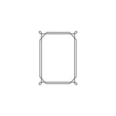 Decorative line art frames for design template. Lace illustration for invitations and greeting cards. Circle leaf frame vector.	