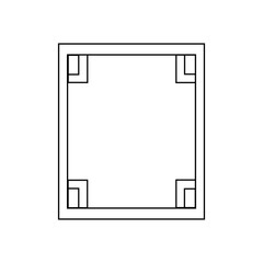 Decorative line art frames for design template. Lace illustration for invitations and greeting cards. Circle leaf frame vector.	