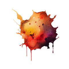 Fototapeta na wymiar watercolor stain in colorful. generative AI