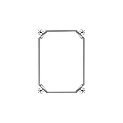 Decorative line art frames for design template. Lace illustration for invitations and greeting cards. Circle leaf frame vector.	