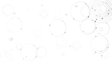 Abstract geometric background with a mesh of circles. Minimalist design, business background, scientific concept, technological solutions.Vector © Lesia