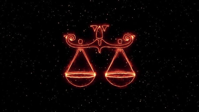 Burning Zodiac Sign Video Animation