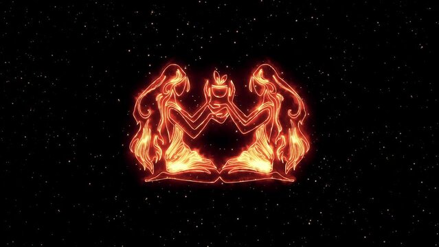Burning Zodiac Sign Video Animation
