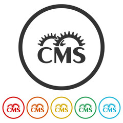 Cms setting icons in color circle buttons
