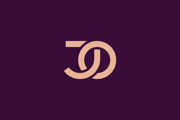 JO letter typography modern brand logo design, jo business logo, jo abstract icon, jo intertwined logo 
