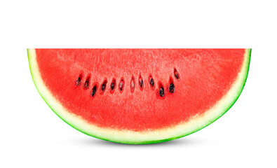 Slice of watermelon isolated on transparent background. PNG © PotaeRin