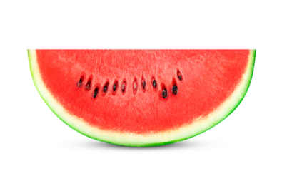 Slice of watermelon isolated on transparent background. PNG