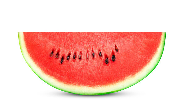 Slice Of Watermelon Isolated On Transparent Background. PNG