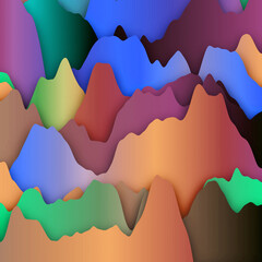 mountains backgrounds in paper cut style.  abstract template for business presentations, flyers, posters and covers design